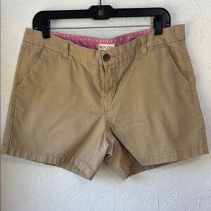 Merona Tan Bermuda Shorts Casual Cotton Blend